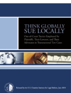 Cover Globe, Gavel and Law: Think Globally Sue Locally
