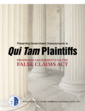 Third pillars: Prevent government overpayments to Qui Tam Plaintiffs