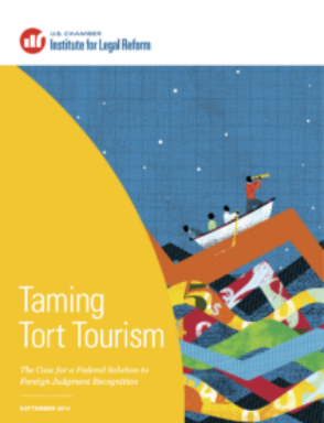 Business people sailing on small life boat: Taming Tort Tourism