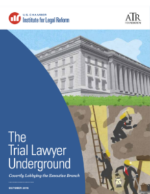 Business people digging tunnels underneath a federal building: The Trial Lawyer Underground