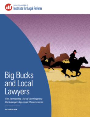 Bandits riding horses with a bags of money: Big Bucks and Local Lawyers