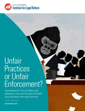 Scary Gorilla in a suits looking down on a group of people in suits: Unfair Practices or Unfair Enforcement
