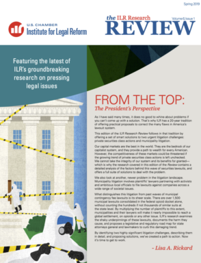 Institute for Legal Reform Research Review