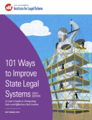 Blindfolded lady holding scales: 101 Ways to Improve State Legal Systems