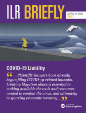 A person standing on a sea wall during a storm: ILR Briefly Covid 19 Liability