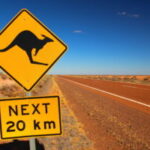 Australian road sign on the highway