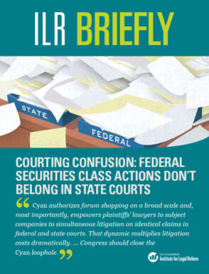 Courting Confusion thumbnail: Federal Securities Class Actions Don't Belong In State Courts
