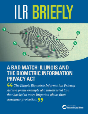 Finger print with money symbols. ILR Briefly: A Bad Match: Illinois and The Biometric Information Privacy Act