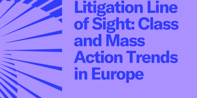 Purple cover Episode 21 Summit XXI: Litigation Line of Sight: Class and Mass Action Trends in Europe.