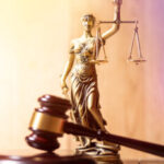 civil justice scales and gavel