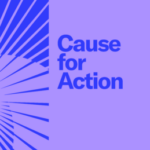 Purple cover Cause for Action podcast