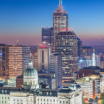 The capital building in Indiana