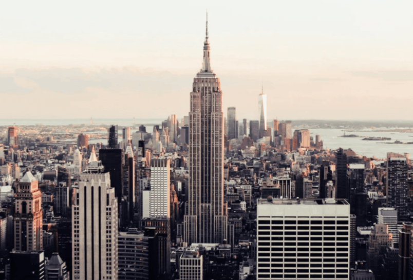 Hundreds of sky scrapers in New York city.