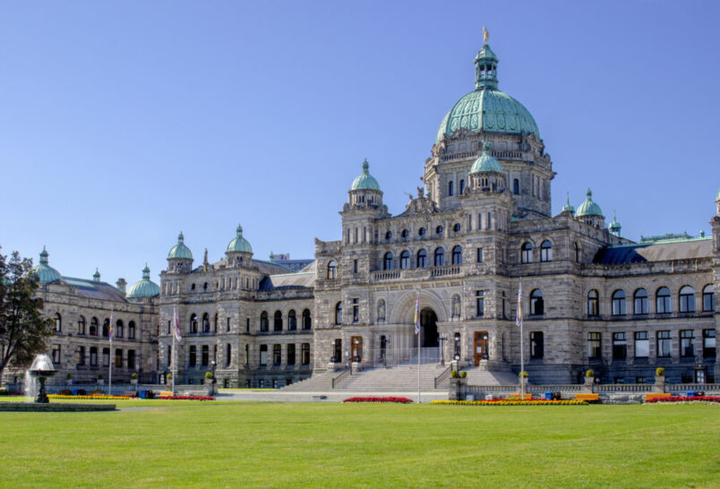 Parliament building in British Columbia Canada