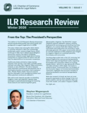 Cover image of Volume 13, Issue 1 of the ILR Research Review. This image contains an opening message from ILR President Stephen Waguespack summarizing the papers covered in the review. It is the same message that is on page one of the review.
