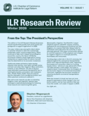 Cover image of Volume 13, Issue 1 of the ILR Research Review. This image contains an opening message from ILR President Stephen Waguespack summarizing the papers covered in the review. It is the same message that is on page one of the review.